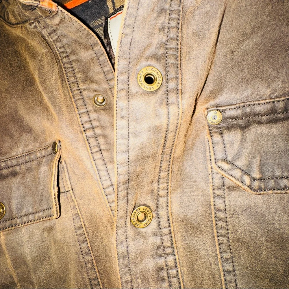 Legendary Whitetails Journeyman rugged shirt jacket Flannel lined workwear Med
